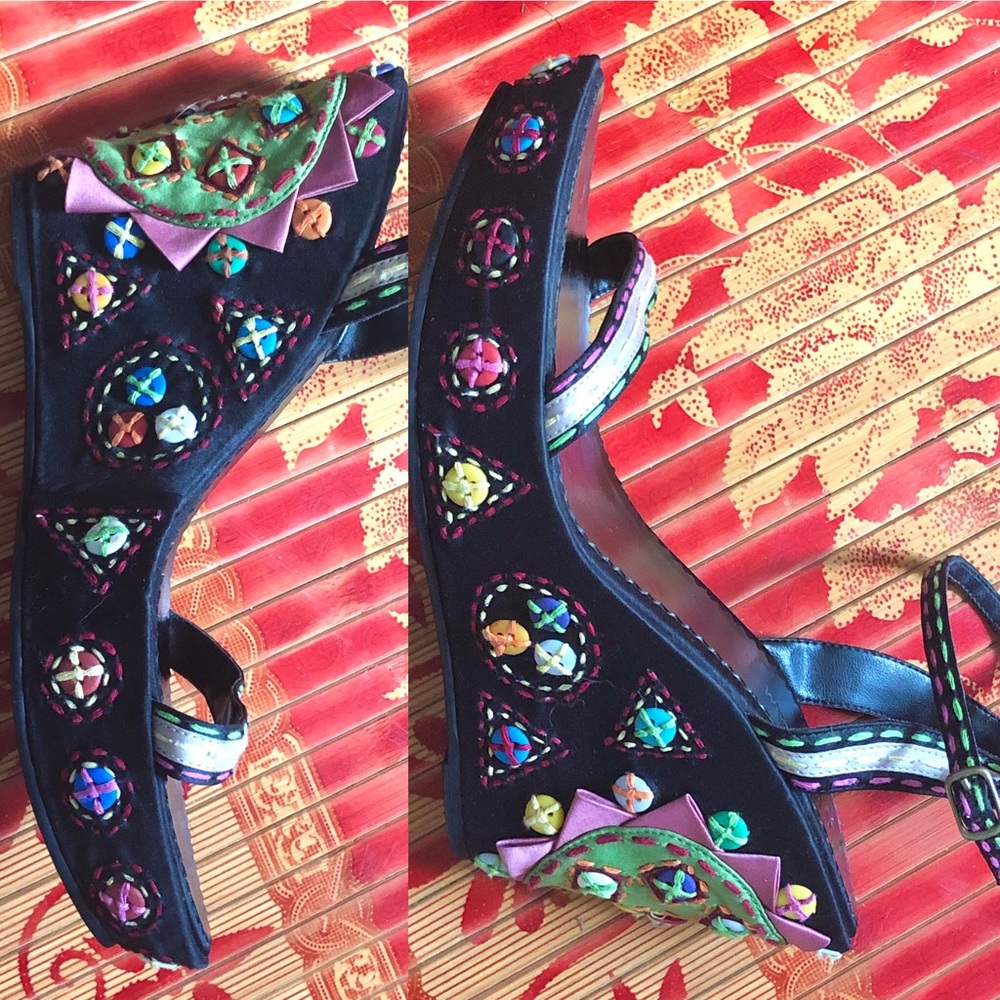 Sam Edelman Platform Button Silky Sandals 9M - Picture 6 of 15